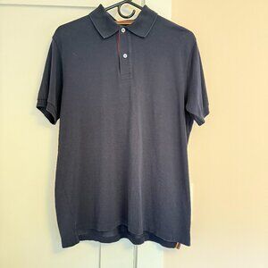 Paul Smith Polo Shirt Short Sleeve Navy Size M 100% Cotton